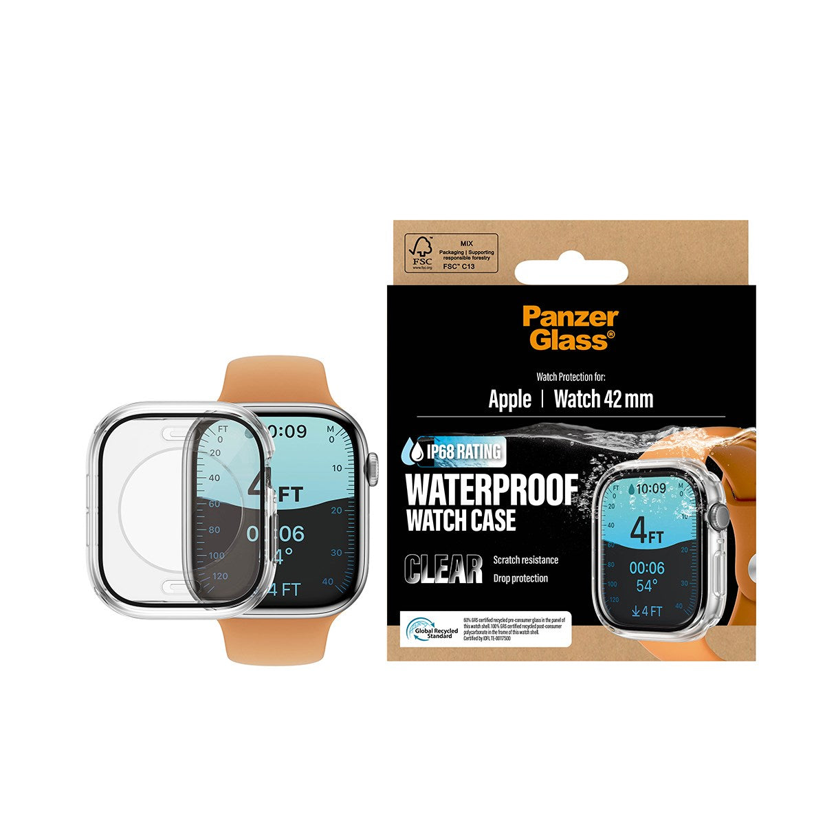 PanzerGlass® Waterproof Full Body Case Transparent Apple Watch Series 11 | 10 | 42mm